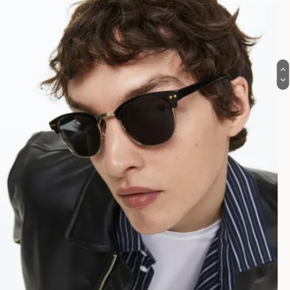 NWT H&M recycled gold trim sunglasses UV 400 - Picture 1 of 8